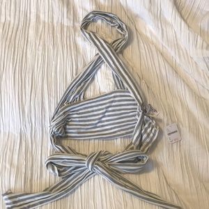 Striped free people crop top!